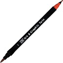 【送料無料】 セット商品 3個入り 呉竹 ZIG Art & Graphic Twin CARMINE RED 水性カラー筆ペンマーカー サインペン 筆記用具...