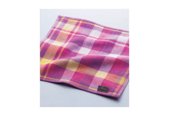 【送料無料】【オリジナル】片面ガーゼミニハンカチ【スターチス】【チェック柄】【タオル】【たおる】【ハンカチ】【ハンドタオル】【ミニタオル】【雑貨】【グッズ】【かわいい】