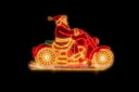 【イルミネーション】クリスマスイルミネーション【レッド】【オレンジ】【サンタクロース】【バイク】【クリスマス】【平面】【壁掛け】【輝き】【電飾】【LED】【モチ...
