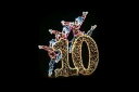 【イルミネーション】数字イルミネーション【イエロー】【十月】【平面】【壁掛け】【輝き】【電飾】【LED】【モチーフ】【かわいい】