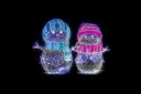 【イルミネーション】雪だるまイルミネーション【ホワイト】【ブルー】【ピンク】【雪】【雪だるま】【冬】【クリスマス】【平面】【壁掛け】【輝き】【電飾】【LED】【...