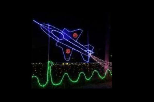 【イルミネーション】ジェット機イルミネーション【ブルー】【グリーン】【飛行機】【ジェット機】【クリスマス】【平面】【壁掛け】【輝き】【電飾】【LED】【モチーフ】【かわいい】【かっこいい】