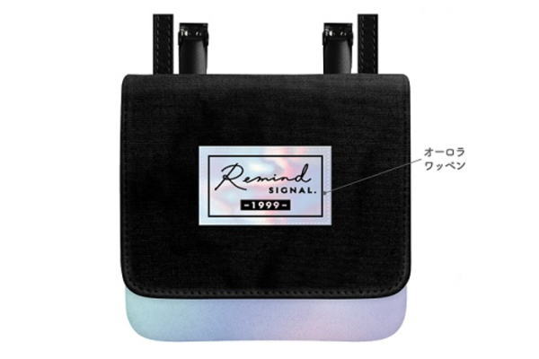 【オリジナル】ショルダーひも付きどこでもポッケ REMIND SIGNAL【ブラック】【グラデーション】【ポーチ】【ケース】【ポシェット】【小物入れ】【ショルダーバッグ】【ポケットティッシュ】…