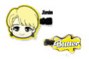 【TinyTAN】【タイニータン】ラバー前髪クリップ【JIMIN】【ジミン】【Butter】【BTS】【防弾少年団】【バンタン】【army】【韓国】【ヘアピン】【ピン】【クリップ】【髪の毛】【ヘアアクセサリー】【2個入り】【2個セット】【雑貨】【グッズ】【かわいい】