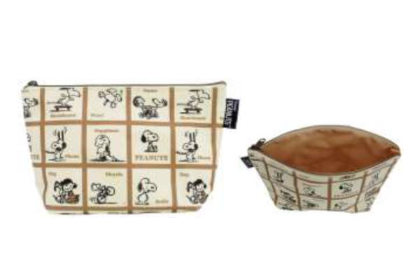 【送料無料】【スヌーピー】【化粧ポーチ】スヌーピー 格子柄 化粧ポーチ【SNOOPY】【PEANUTS】【ポー..