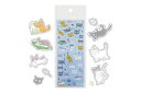 【送料無料】 【日本製】 オリジナル くるねこ シールブルー 青 猫 ネコ ねこ 動物 アニマル ステッカー 文房具 雑貨 グッズ かわいい