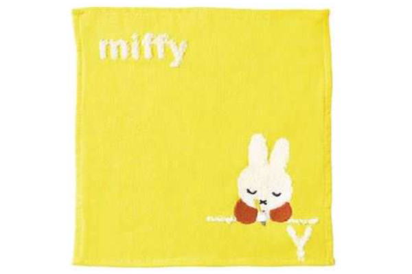 【送料無料】【miffy】【ミッフィー】イニシャルハンカチタオル【Y】【イエロー】【黄色】【ウサギ】【ディック・ブルーナ】【絵本】【アニメ】【タオル】【たおる】【ハンドタオル】【ミニタオル】【ハンカチ】【雑貨】【グッズ】【かわいい】