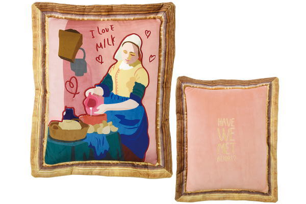 【クッション】【オリジナル】クッション【L】【アート】【ART】【絵画】【名画】【牛乳を注ぐ女】【雑貨】【グッズ】【かわいい】