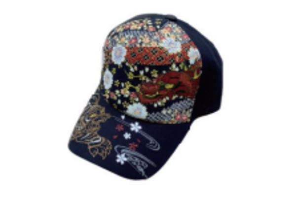 【オリジナル】刺繍綿キャップ【ブラック】【黒】【龍虎 A】【帽子】【ぼうし】【メッシュ】【キャップ】【ファッション】【メンズ】【レディース】【男性】【女性】【兼用】【雑貨】【グッズ】【かわいい】