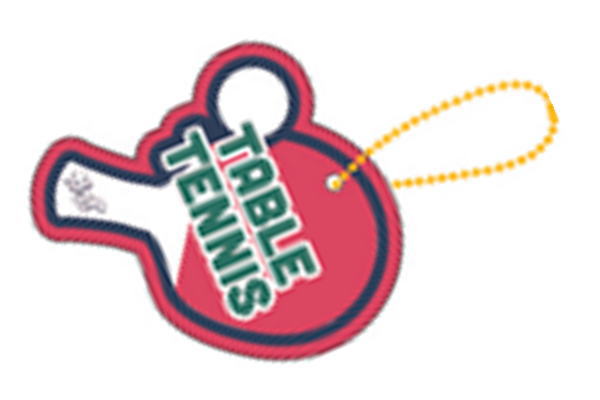 【送料無料】　ガッツ！！　反射板キーホルダー卓球部　キーホルダー　キーリング　チャーム　鍵　雑貨..