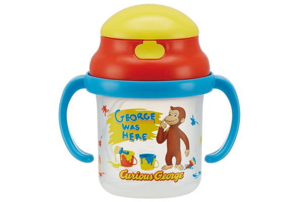 【おさるのジョージ】ストローホッパー両手マグ【ジョージ】【ひとまねこざる】【Curious George】【絵本】【アニメ】【キャラクター】【マグ】【ボトル】【水筒】【食器】【食事】【赤ちゃん】【ベビー】【雑貨】【グッズ】【かわいい】
