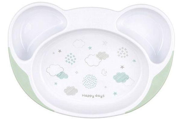 【オリジナル】すくいやすいランチ皿【HAPPY DAYS】【食器】【食事】【お皿】【皿】【ランチプレート】【プレート】【子供】【ベビー】【赤ちゃん】【雑貨】【グッズ】【かわいい】