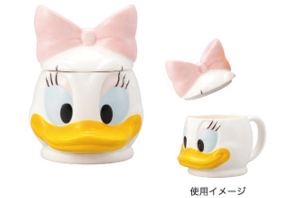 【ディズニーキャラクター】フタ付きマグカップ【デイジー】【ディズニー】【映画】【アニメ】【カップ】【コップ】【食器】【食事】【キッチン】【雑貨】【グッズ】【かわいい】