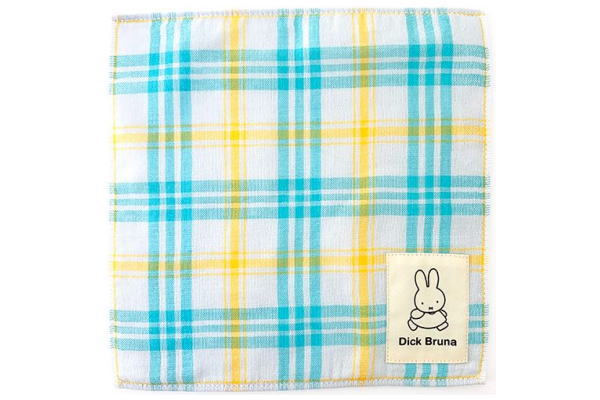 【miffy】【ミッフィー】チェックハンカチ【グリーン】【緑】【ミッフィー柄】【ウサギ】 【ミッフィーちゃん】【ディック・ブルーナ】【絵本】【アニメ】【タオル】【たおる】【ハンドタオル】【ミニタオル】【雑貨】【グッズ】【かわいい】