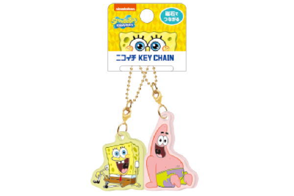 【スポンジボブ】【SpongeBob】ニコイチキーホルダー【スマイル】【パトリック】【アニメ】【アメリカ】【USA】【アメキャラ】【キーホルダー】【キーリング】【チャーム】【鍵】【ペア】【オソロ】【雑貨】【グッズ】【かわいい】