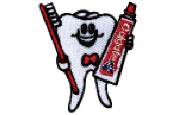 【送料無料】　　アメリカン雑貨　ミニワッペンMW168　歯　アメリカ　USA　アメキャラ　アイロンパッチ　アイロン　雑貨　グッズ　かわいい