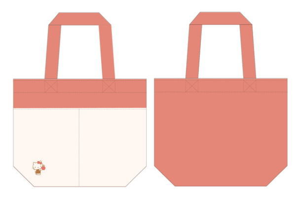 【サンリオキャラクターズ】ミニバッグ【きゅんりんご】【ハローキティ】【キティちゃん】【キティ】【きてぃ】【鞄】【かばん】【トート】【収納】【お出かけ】【アウトドア】【雑貨】【グッズ】【かわいい】