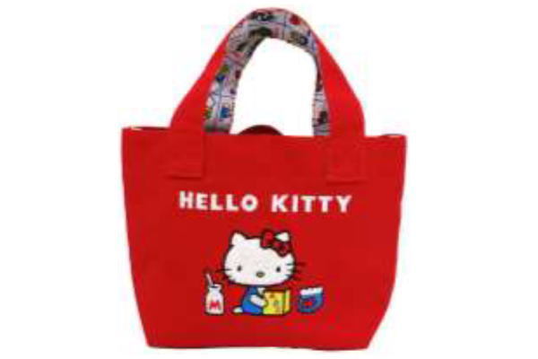 【送料無料】【サンリオキャラクターズ】ミニトートバッグ【座り】【クラシック】【ハローキティ】【キティちゃん】【キティ】【きてぃ】【かばん】【カバン】【鞄】【ランチバッグ】【弁当入れ】【収納】【アウトドア】【雑貨】【グッズ】【かわいい】のサムネイル