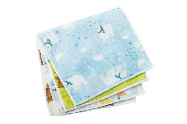 【送料無料】【オリジナル】ブランニュータオル【ベアー】【クマ】【動物】【アニマル】【タオル】【たおる】【ハンドタオル】【ハンカチ】【4枚綴り】【めくれるタオル】...