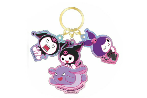 【サンリオキャラクターズ】3チャームキーホルダー【いろんなポーズ】【クロミ】【くろみ】【キーホルダー】【キーリング】【キーチェーン】【チャーム】【鍵】【雑貨】【グッズ】【かわいい】