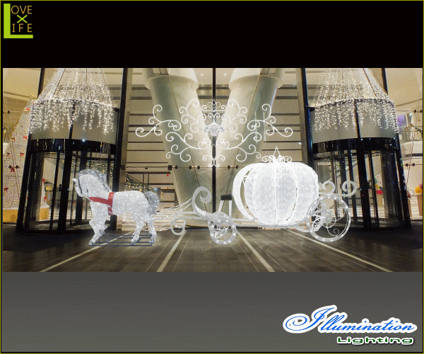 【イルミネーション】LED クリスタルグロー 白馬の馬車【S】【馬車】【3D】【大型用品】【クリスマス】【イルミネーション】【電飾】【装飾】【飾り】【パーティ】【イベント】【光】【LED】【モチーフ】今年もかわいいイルミネーションで飾り付け