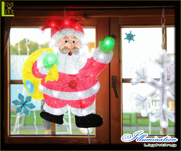 イルミネーション Led プレゼントサンタ サンタ ウィンドウ デコレーション 窓 室内用 小物 グッズ 室内 装飾 飾り 電飾 モチーフ クリスマス かわいい 今年もキュートなモチーフが多数新登場 かわいく飾り付け 官僚が