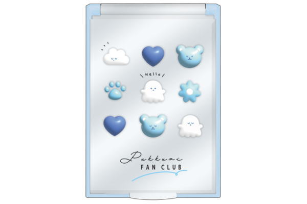 【送料無料】 【日本製】 オリジナル カードミラーS ぷっくりファンクラブ 鏡 ミニミラー コンパクトミラー かがみ 手鏡 コスメ 化粧 メイク 雑貨