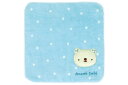 【送料無料】【日本製】【アナノカフェ】【Anano Cafe】アップリケタオルハンカチ【ブルー】【青】【クマ】【ベア】【動物】【アニマル】【タオル】【たおる】【...