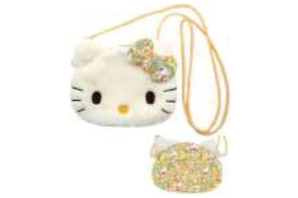 リバティ・ファブリックス×サンリオキャラクターズ　ぬいぐるみサコッシュイエロー　黄色　ハローキテ..