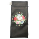 【スヌーピー】【SNOOPY】メガネケース【ブラック】【黒】【フラワー】【花】【ピーナッツ】【ウッドストック】【すぬーぴー】【アニメ】【キャラクター】【ケース】...