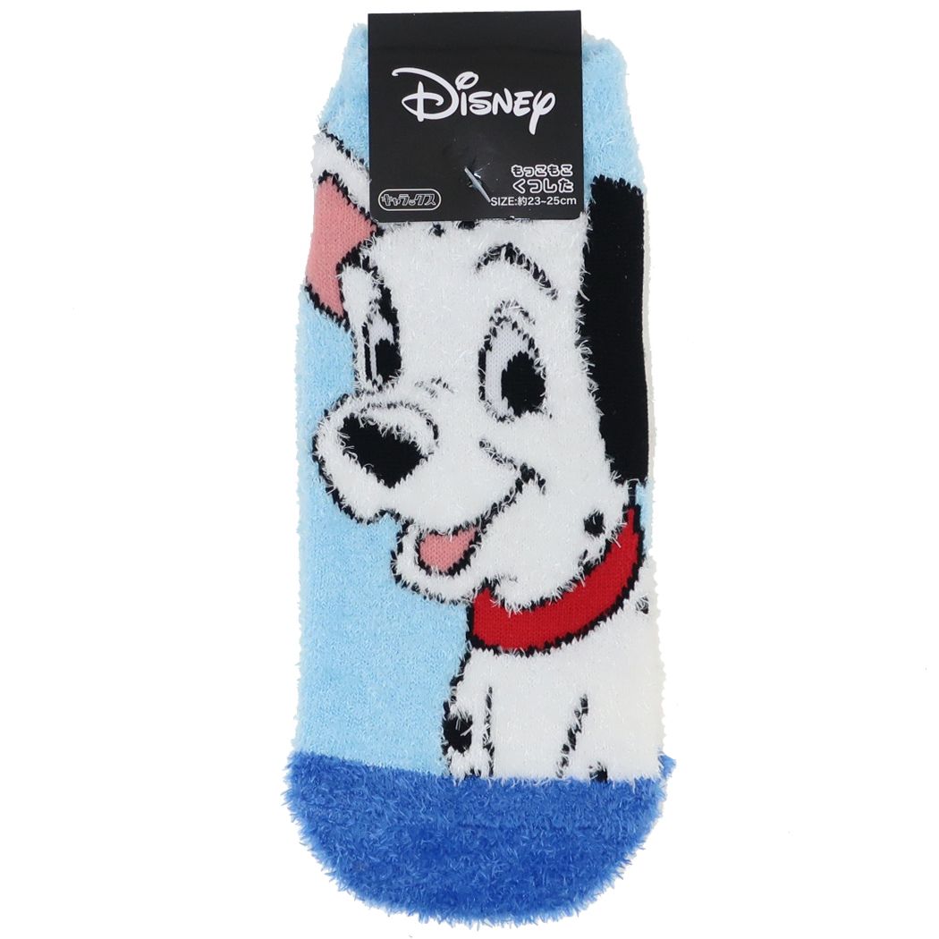 ディズニーキャラクター もっこもこ靴下フェイスアップ 子犬 101匹わんちゃん アニメ 映画 くつした くつ下 靴下 ファッション レディース 女性 雑貨 グッ...