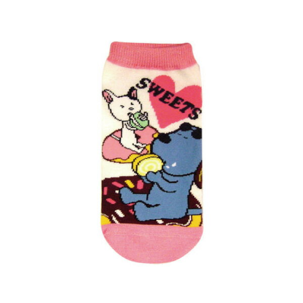 【送料無料】【小犬のラフちゃん】キャラクターソックス【ホワイト×ピンク】【白】【スイーツ】 【ラフくん】 【フジテレビ】 【公式】 【キャラックス】【くつ下】【靴下】【ファッション】【子供】【ジュニア】【小学生用】【雑貨】【グッズ】【かわいい】のサムネイル