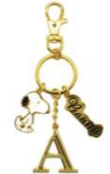 【送料無料】　スヌーピー　SNOOPY　イニシャルキーリングA　ピーナッツ　すぬーぴー　アニメ　キーリ..