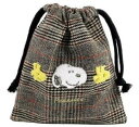 【送料無料】【スヌーピー】【SNOOPY】巾着【チェックサガラ】【ピーナッツ】【ウッドストック】【すぬーぴー】【ポーチ】【ケース】【小物入れ】【きんちゃく】【袋...