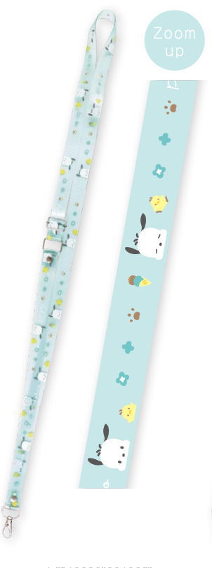 【サンリオキャラクターズ】クリアショルダーストラップ【ポチャッコ】【ぽちゃっこ】【子犬】【カードホルダー】【ケース】【パスケース】【定期入れ】【ネックストラップ】【紐】【子供】【キッズ】【雑貨】【グッズ】【かわいい】
