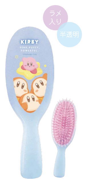 日本製　星のカービィ　取手付きスムースヘアブラシアップ　ワドルディ　ゲーム　ゲームキャラ　カービ..