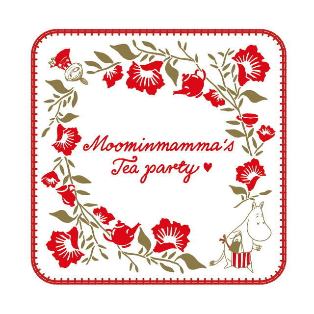 MOOMIN　ムーミン　ミニタオルママズティーパーティー　ミイ　リトルミイ　アニメ　絵本　たおる　ハンカチ　ハンドタオル　雑貨　グッズ　かわいい