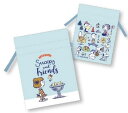 【送料無料】 スヌーピー SNOOPY 豆巾着ブルー 青 ALL PEANUTS2 ピーナッツ ウッドストック すぬーぴー ポーチ ケース 小物入れ きんちゃく...