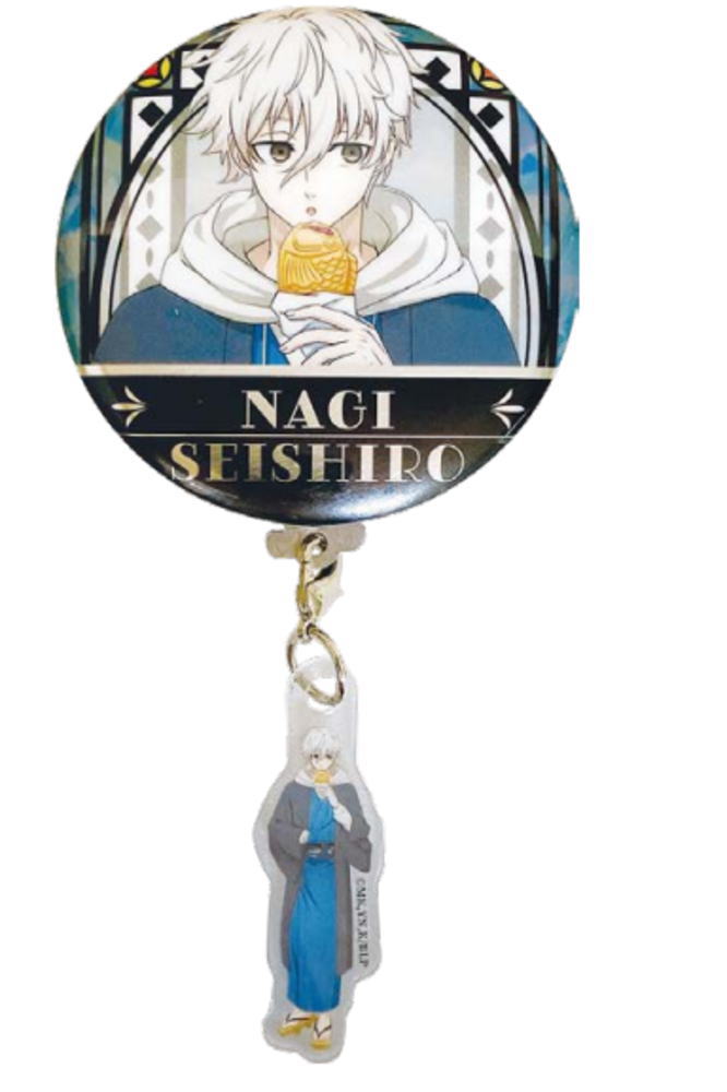 ブルーロック　チャーム付き缶バッジ凪誠士郎　なぎせいしろう　サッカー　漫画　アニメ　推し活　缶　缶バッチ　バッチ　バッジ　カンバッジ　カンバッチ　雑貨　グッズ　かわいいのサムネイル