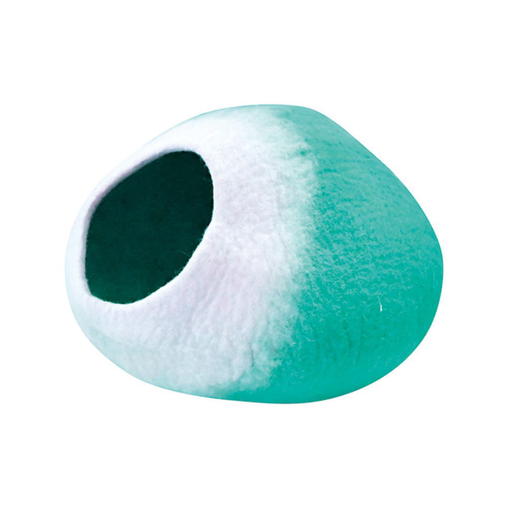 ネパールフェルト雑貨 キャットドームグリーン 緑 円 ラウンドウールドーム カゴ ペット用 猫 ハウス インテリア 雑貨 グッズ かわいい