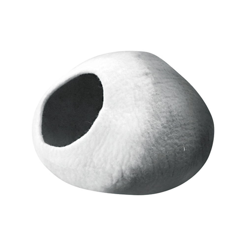 ネパールフェルト雑貨 キャットドームグレー 円 ラウンドウールドーム カゴ ペット用 猫 ハウス インテリア 雑貨 グッズ かわいい