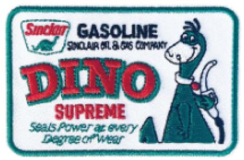 【送料無料】　アメリカン雑貨　ワッペンSINCLAIR　アメリカ　USA　アメキャラ　アイロンパッチ　アイロン　雑貨　グッズ　かわいい