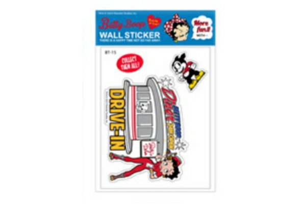 【送料無料】　アメリカン雑貨　BettyBoop　ベティ・ブープ　ステッカーBT-15　ベティちゃん　アメリカ..