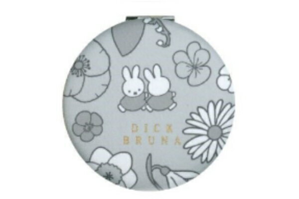 miffy ミッフィー ガーデンサテンシリーズ サークルミラーグレー ウサギ ディック・ブルーナ アニメ 鏡 コンパクト メイク 化粧 コスメ 雑貨 グッズ か...