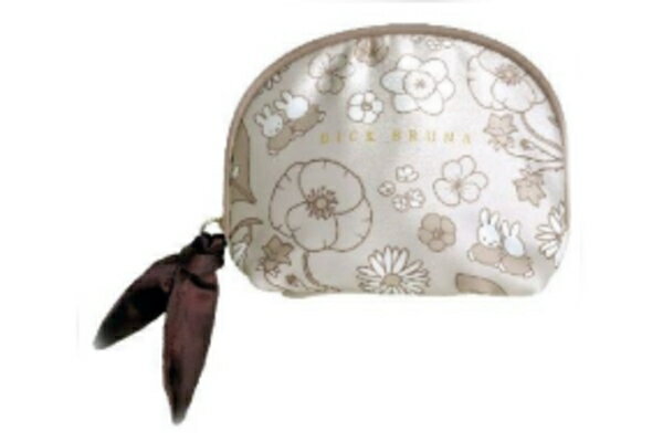 miffy ミッフィー ガーデンサテンシリーズ ティッシュポーチベージュ 茶 ウサギ ディック・ブルーナ アニメ ポーチ ケース 小物入れ メイク 化粧 コスメ...