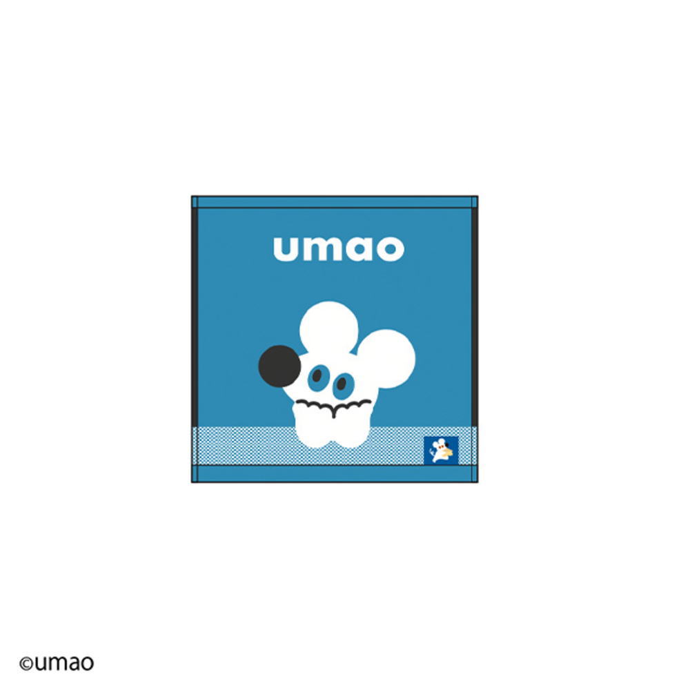【umao】ミニタオル【のんびりねずみ】【ブルー】【青】【動物】【アニマル】【タオル】【たおる】【ハンドタオル】【ハンカチ】【雑貨】【グッズ】【かわいい】