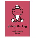 【かえるのピクルス】【pickles the frog】ポストカード【レッド】【赤】【座り】【ピクルス】【ぴくるす】【かえる】【カエル】【カエルのピクルス】【ハ...