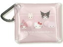 サンリオキャラクターズ クリアマルチケースSS ピンク おかお ハローキティ マイメロディ クロミ ポーチ ケース 小物入れ 小銭入れ コインケース 収納 雑貨...