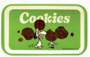 【スヌーピー】【SNOOPY】メラミントレー【グリーン】【緑】【COOKIES】【ピーナッツ】【ウッドストック】【すぬーぴー】【アニメ】【キャラクター】【トレイ】【お盆】【配膳用品】【キッチン】【雑貨】【グッズ】【かわいい】