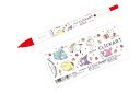 【送料無料】 サンリオキャラクターズ ノック式水性カラーペンレッド 赤 クリッカート 色ペン 筆記用具 文房具 学校 勉強 雑貨 グッズ かわいい